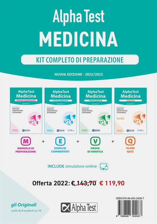 Alpha Test. Medicina. 19°Ed. Kit completo di preparazione. Con software di simulazione