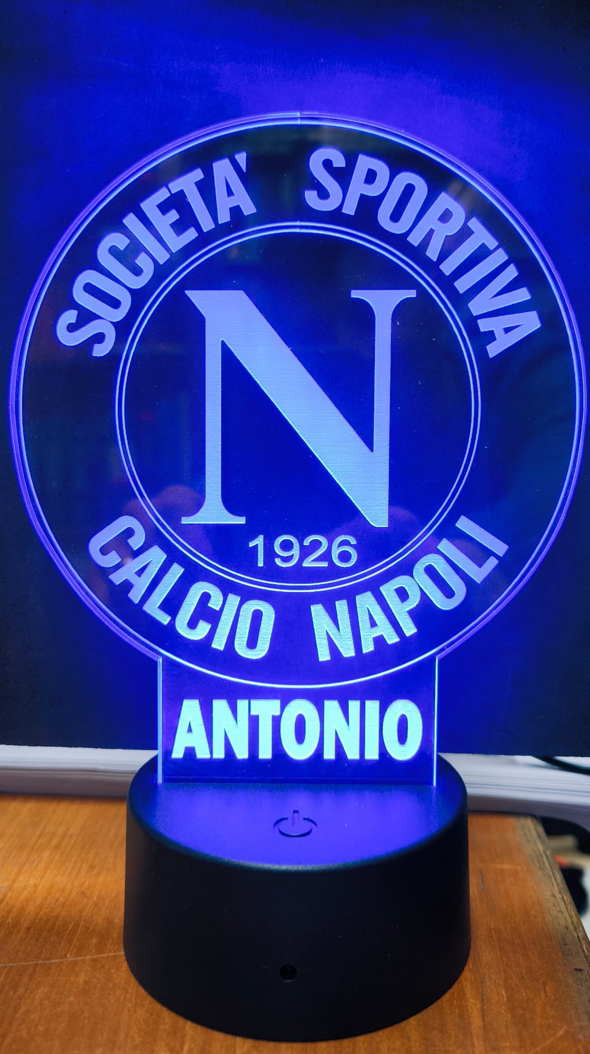 Lampada Calcio Napoli personalizzata