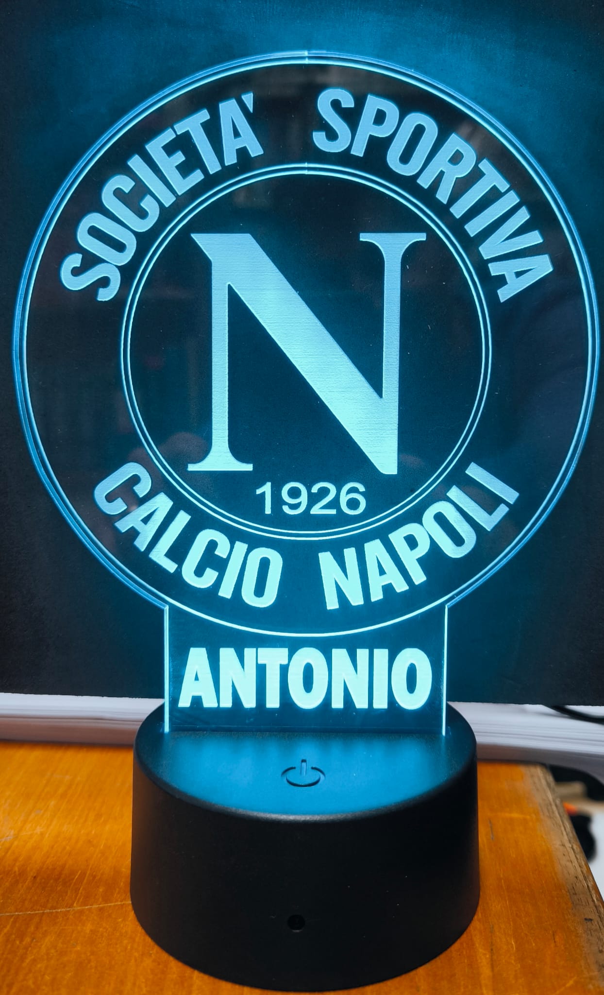 Lampada Calcio Napoli personalizzata